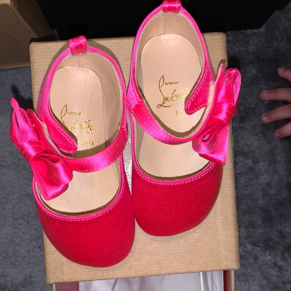 Christian Louboutin Lou Babe flat satin pinup